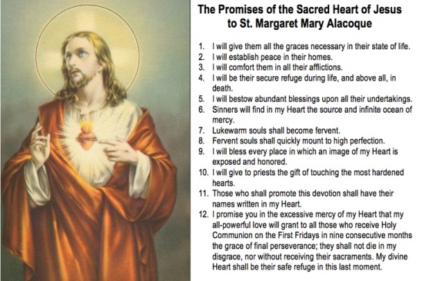 First Friday Promises Sacred Heart